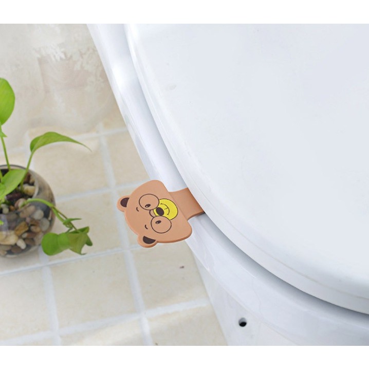 Que kẹp nắp bồn cầu hình thú ngộ nghĩnh nhiều màu, dụng cụ lật nắp bồn cầu thông minh giữ giúp giữ vệ sinh sạch sẽ