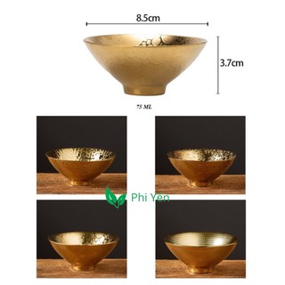 Chén Sứ Cảnh Đức dát vàng 24K (Sản phẩm cao cấp 75 ml)