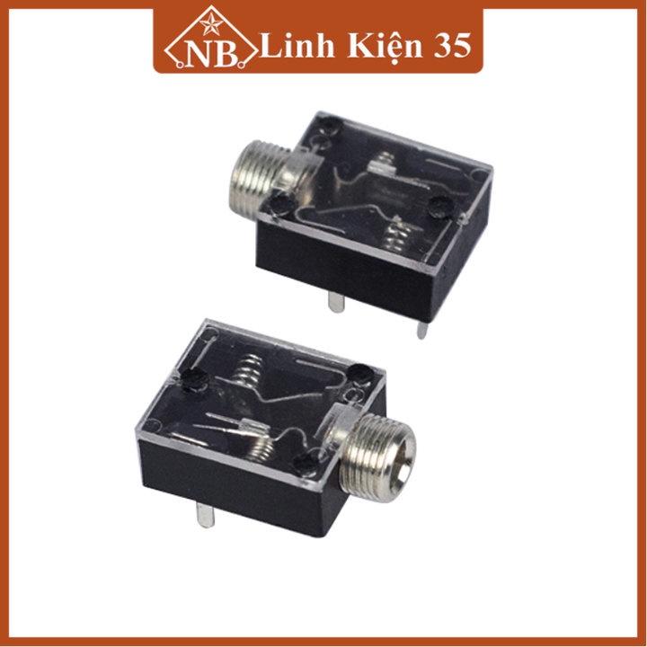 Jack Audio cái 214M 3.5 đen - loại có ốc vặn siêu bền