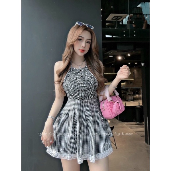 SET YẾM CARO NHÚN ĐÍNH CÚC BỌC KÈM QUẦN