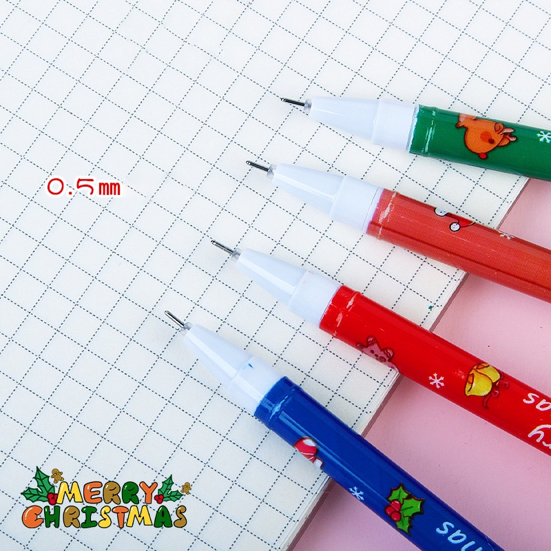 Bút viết ngòi nhỏ mực đen hoạt họa sừng nai kim sa lấp lánh dễ thương cho bé.