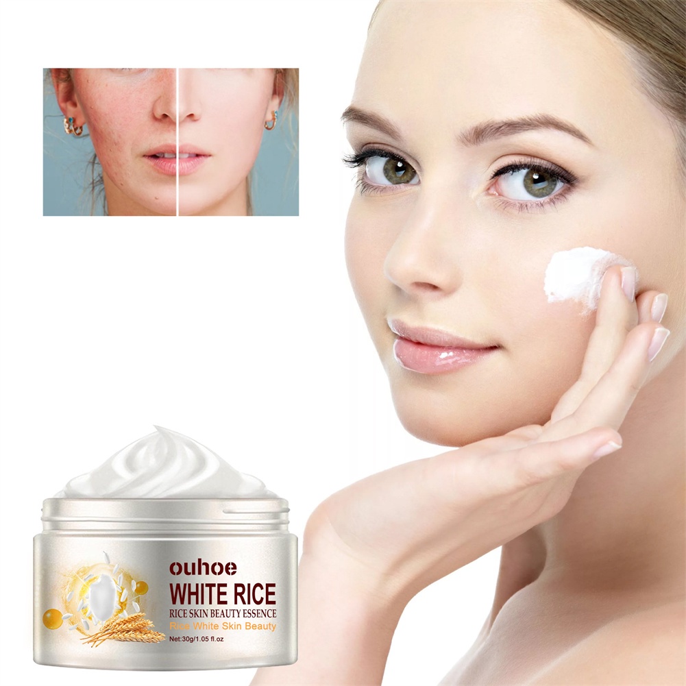 30g Kem Trẻ Hóa Gạo Trắng Dưỡng Trắng Da Chống Lão Hóa Tinh Chất Axit Hyaluronic Nuôi Dưỡng Dưỡng Ẩm Da Mặt Giúp Làm Dịu Da JULYSTAR