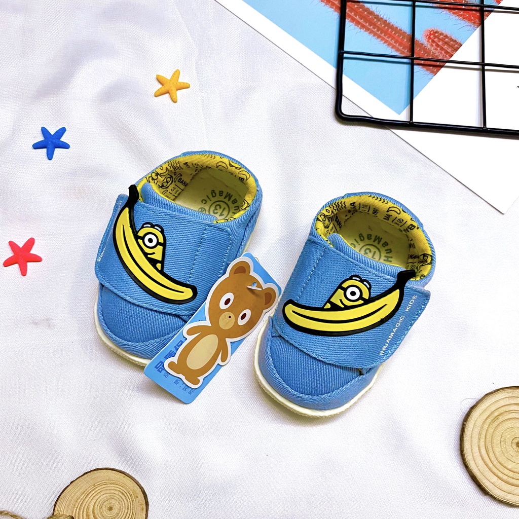 Giày tập đi cho bé hình minion thời trang jean mềm siêu cưng - TV9