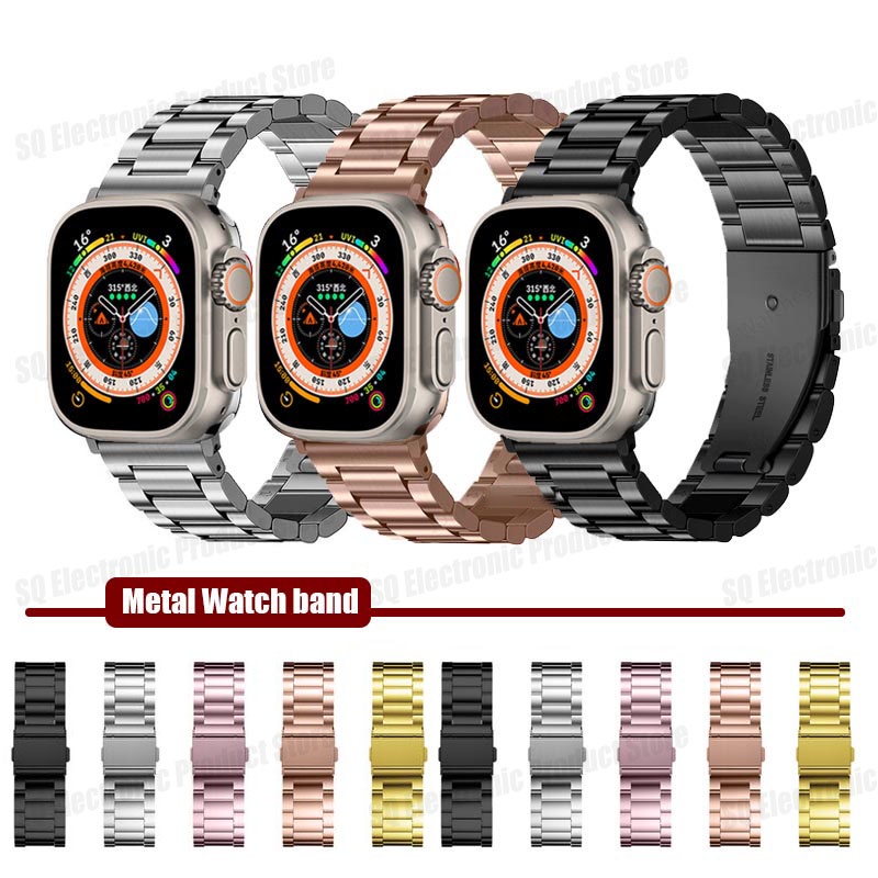 Dây Đeo Inox Cho Đồng Hồ Thông Minh Apple Watch 49mm 45mm 41mm 44mm 40mm 42mm 38mm Series 8 7 6s Và 5