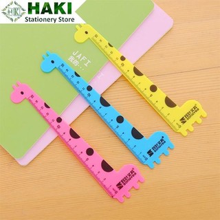 Thước kẻ nhựa hình hươu cao cổ 15cm