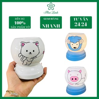 Đèn xông tinh dầu gốm Bát Tràng 12 con Giáp dễ thương Gomsumailinh