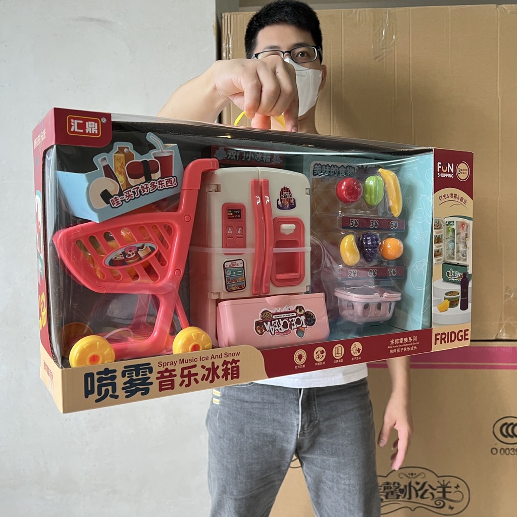 Đồ chơi tủ lạnh kèm nhiều đồ hàng, đồ chơi cho bé