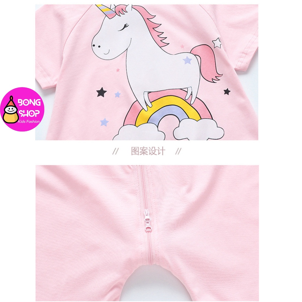 Túi ngủ cotton mỏng mùa hè tay cộc cho bé trai và gái