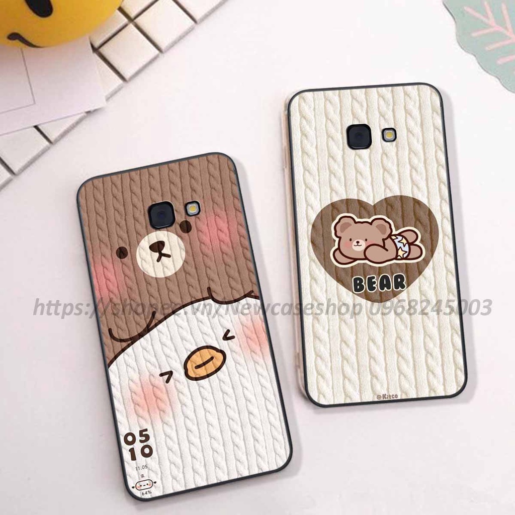 Ốp lưng Samsung A3-A5-A7 2016 / C9 / C9 Pro / A9 in hình họa tiết len Bear Cute