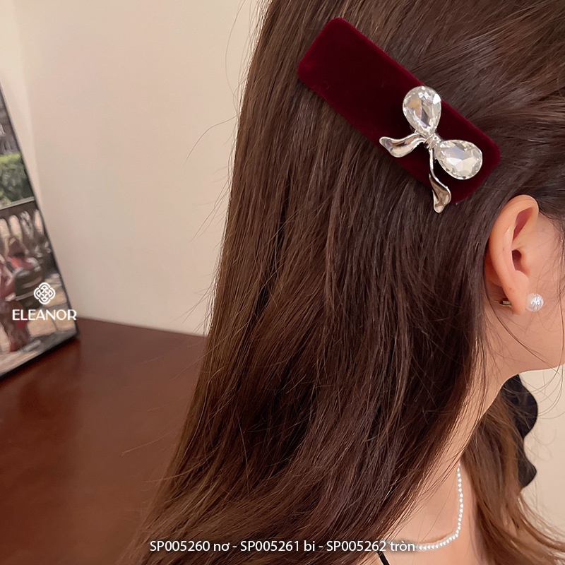 Kẹp tóc nữ Eleanor Accessories hình chữ nhật đính đá ngọc trai nhân tạo phụ kiện tóc 5260
