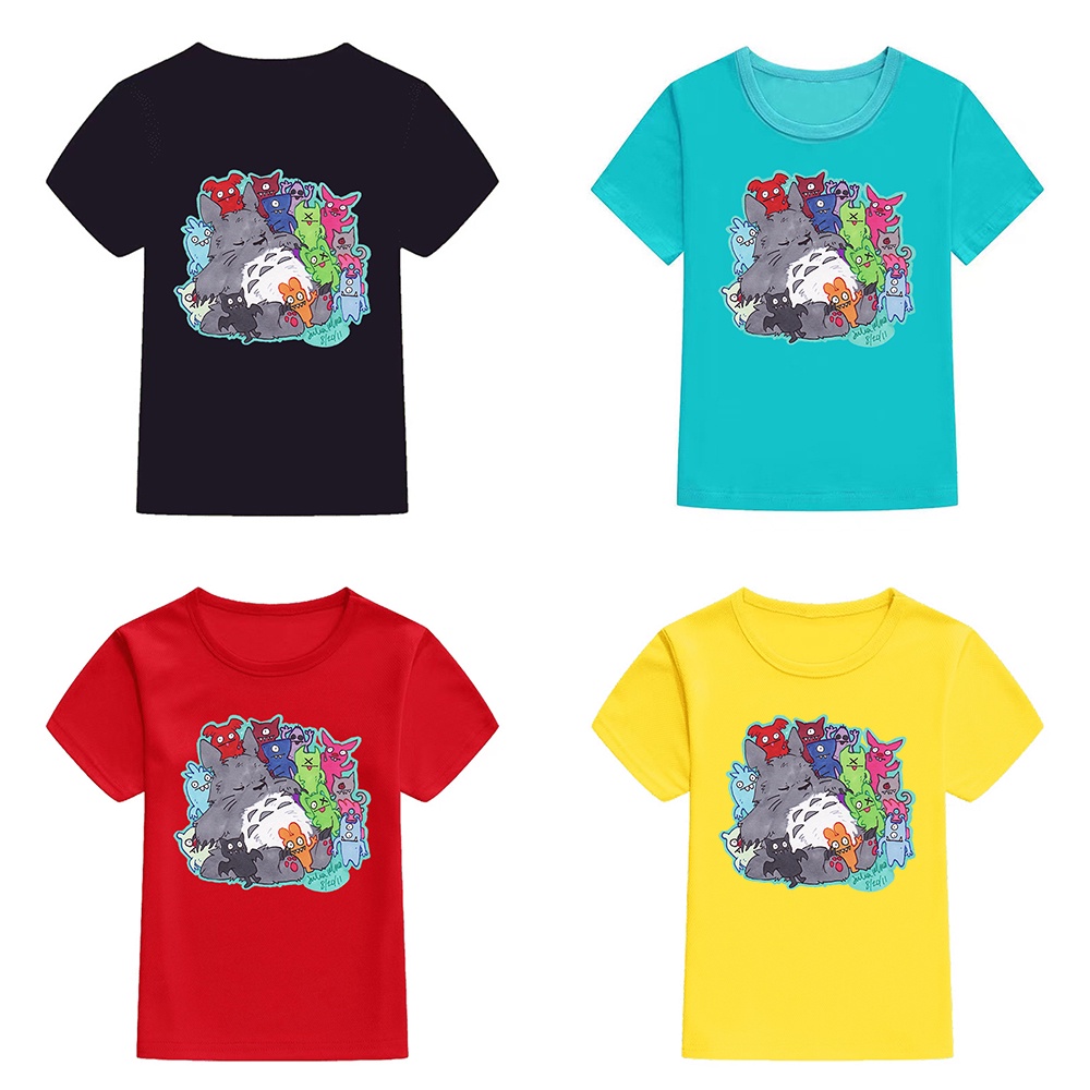 Áo Thun Tay Ngắn Dáng Rộng In Hình Búp Bê Totoro Dễ Thương Cho Tuổi Teen