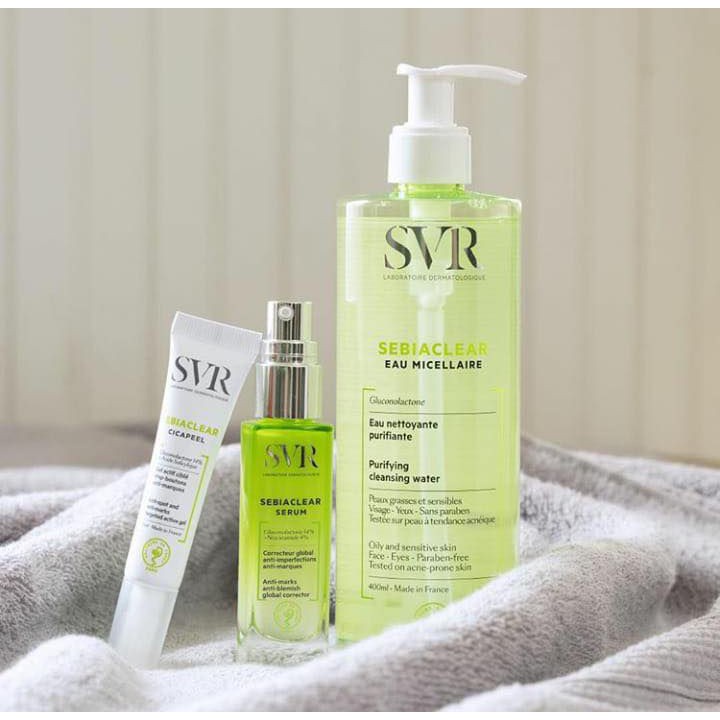 Nước tẩy trang ⚡ HÀNG CAO CẤP ⚡ SVR Sebiaclear Eau Micellaire 400ml làm sạch sâu cho da nhạy cảm
