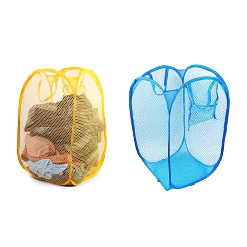 Sọt đựng quần áo dạng lưới gắp gọn tiện dụng, Sọt lưới dựng quần áo đa năng tiết kiệm không gian nhà