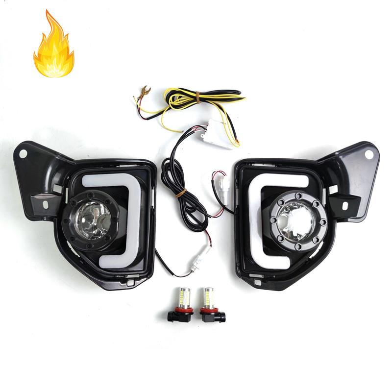Bộ 2 Đèn LED Sương Mù Chạy Ban Ngày 12V ABS Cho Toyota Hiace 2014 2015 2016 2017 2018