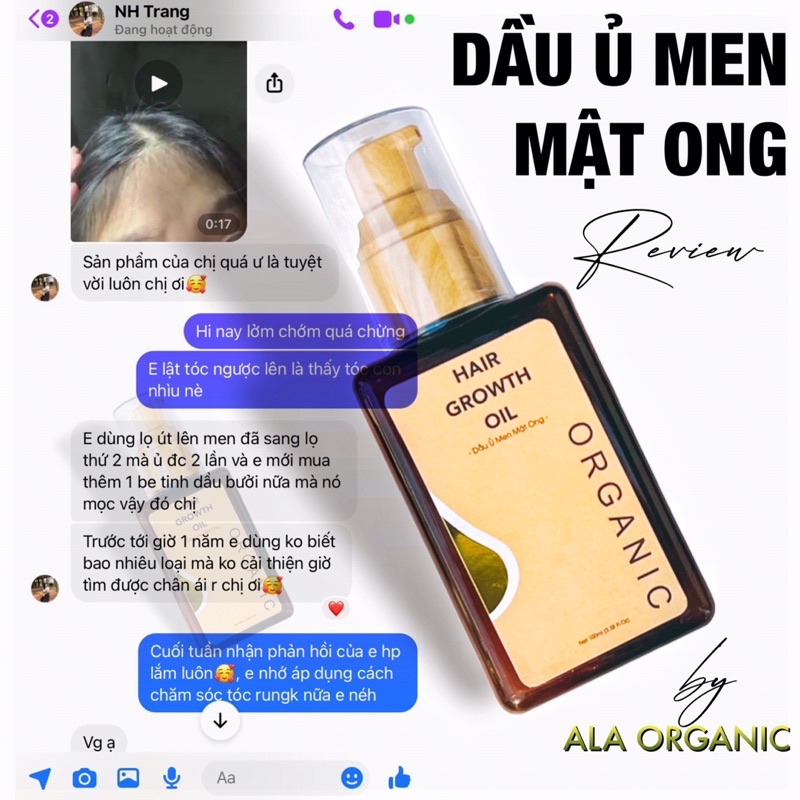 DẨU Ủ  MEN MẬT ONG ( Rụng Nặng, Hóii, Kích Mọc chuyên sâu