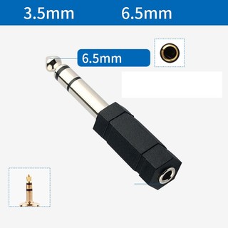 Đầu jack chuyển đổi i jack chuyển 3.5 sang 6.5 i jack chuyển 6.5 sang 3.5 đen