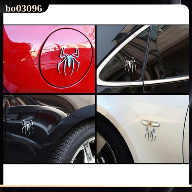 FENDER Decal Dán Xe Hơi Hình Người Nhện 3D Bằng Kim Loại