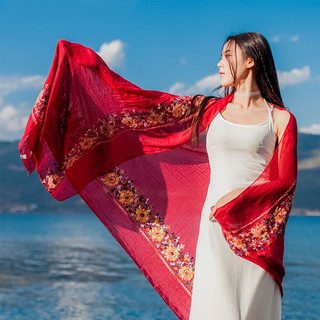 [ khăn choàng] Khăn Choàng Đi Biển Chống Nắng Phong Cách Dân Tộc