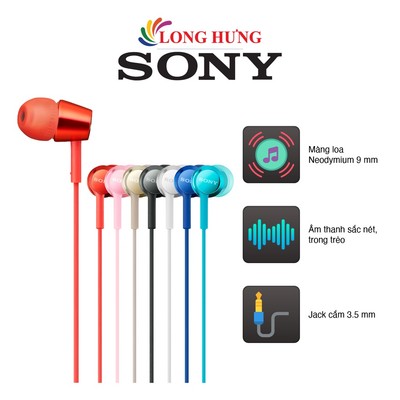Tai nghe có dây Sony MDR-EX155AP - Hàng chính hãng