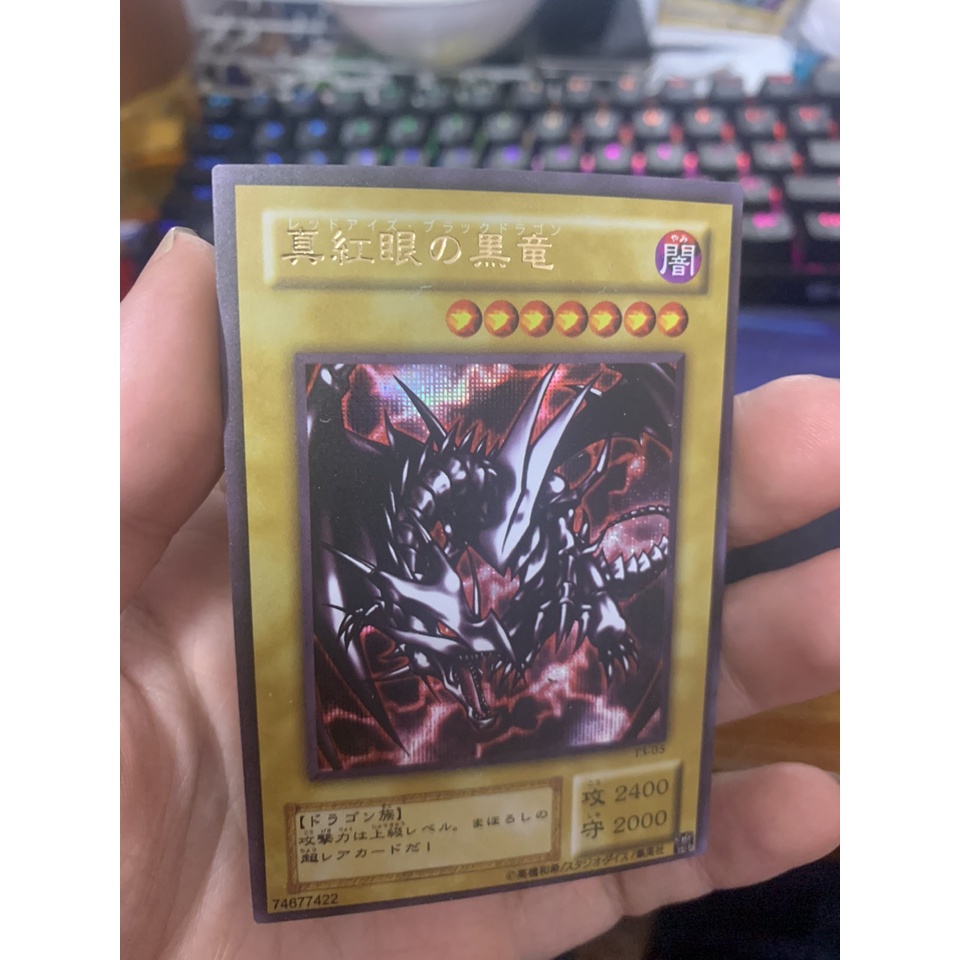 Thẻ bài Yugioh Cổ Red Eyes Black Dragon - T3-04  - Tặng bọc nhựa bảo quản bài