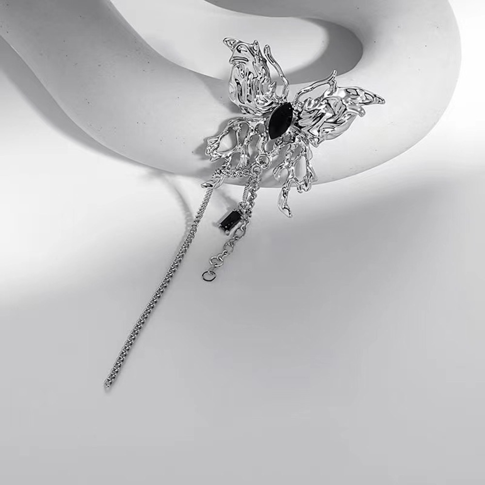 Ghim Cài Áo Hình Bướm Phối Tua Rua Sang Trọng Y2K