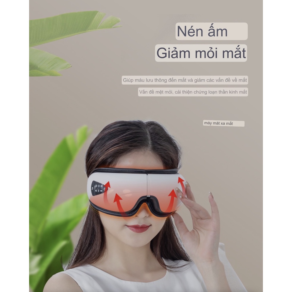 Máy massage mắt Juti Home kết nối bluetooth, rung nóng giảm cuồng thâm, đau mắt