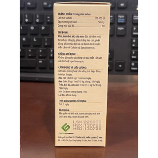Xịt bơm tiêu chảy nặng SPC Solution [chai 100ml] Heo phân trắng, phân xanh, phần vàng.