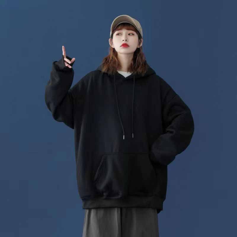 Áo Hoodie trơn chất nỉ dài tay có mũ Unisex TOP1SHOP