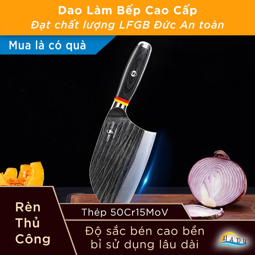 Dao Làm Bếp Cao Cấp Kiểu Nhật Bản Cán Gỗ Đạt Chất Lượng LFGB Đức SSGP