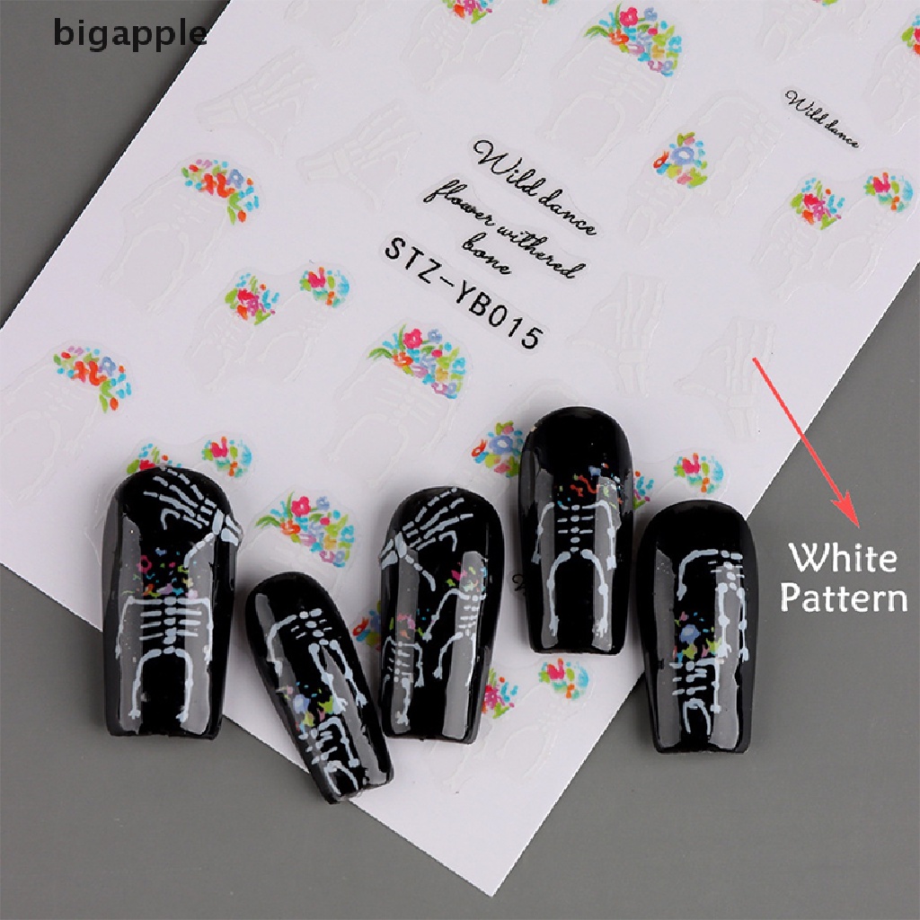 Đề Can 3D Phát Quang Phong Cách Halloween Dùng Để Trang Trí Móng Nghệ Thuật