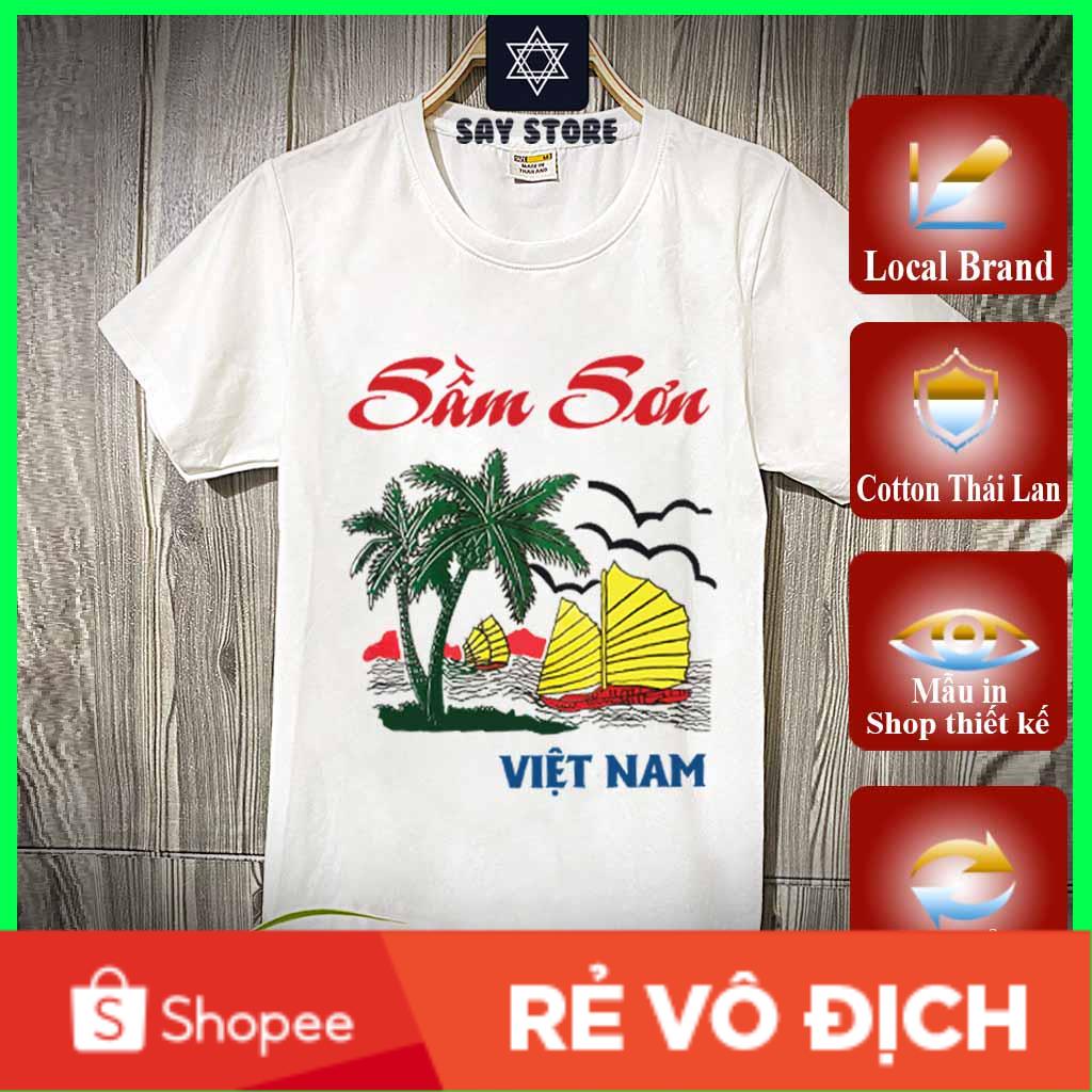 Áo thun du lịch Sầm Sơn vải cotton Thái Lan