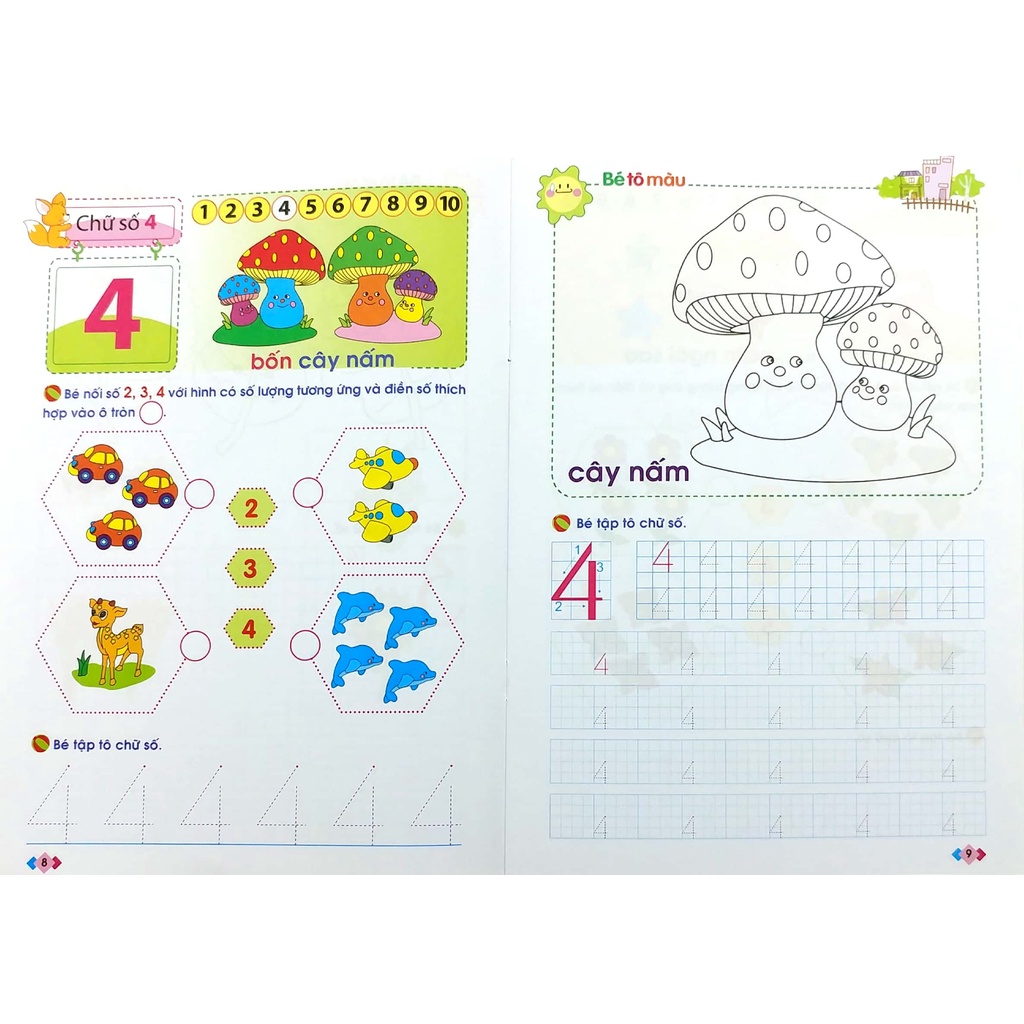 Sách_Mai Em Vào Lớp 1 - Vở Bé Làm Quen Với Chữ Số