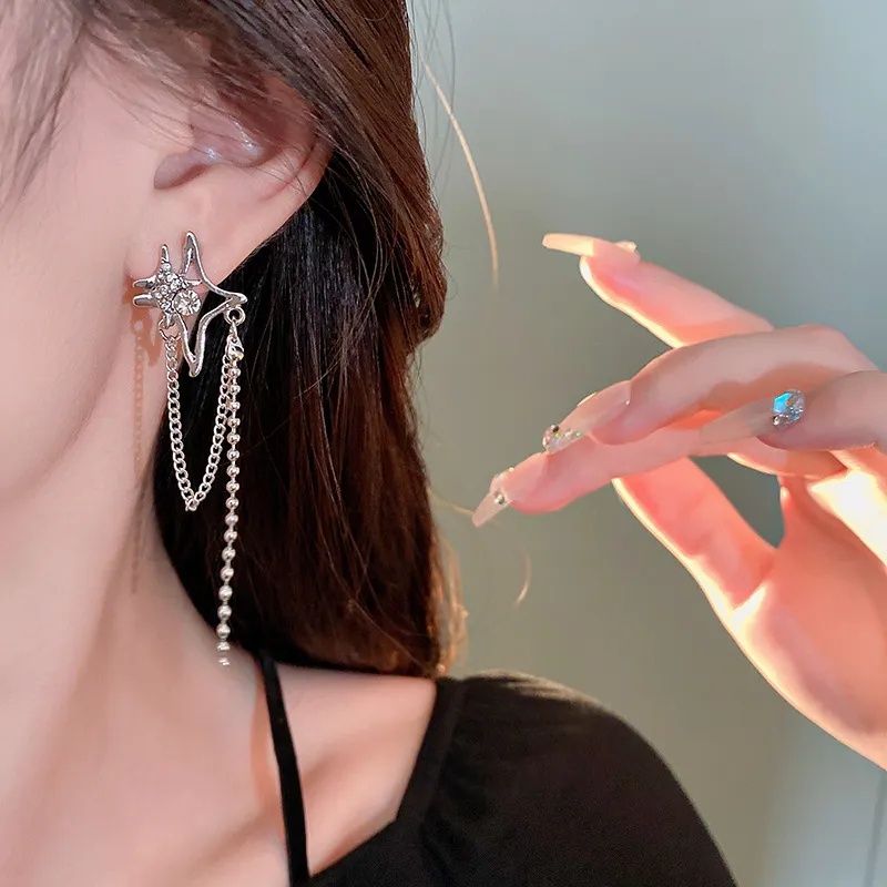 1 Cặp Bông Tai Nữ Đính Đá Thời Trang Sang Trọng