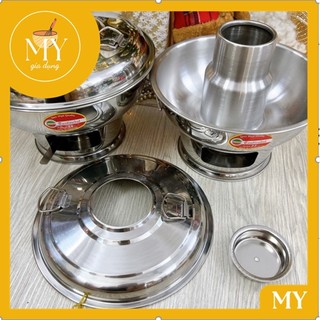 Nồi lẩu cù lao - nồi lẩu cồn- lẩu than tiện dụng inox tân tiến đạt cao cấpo