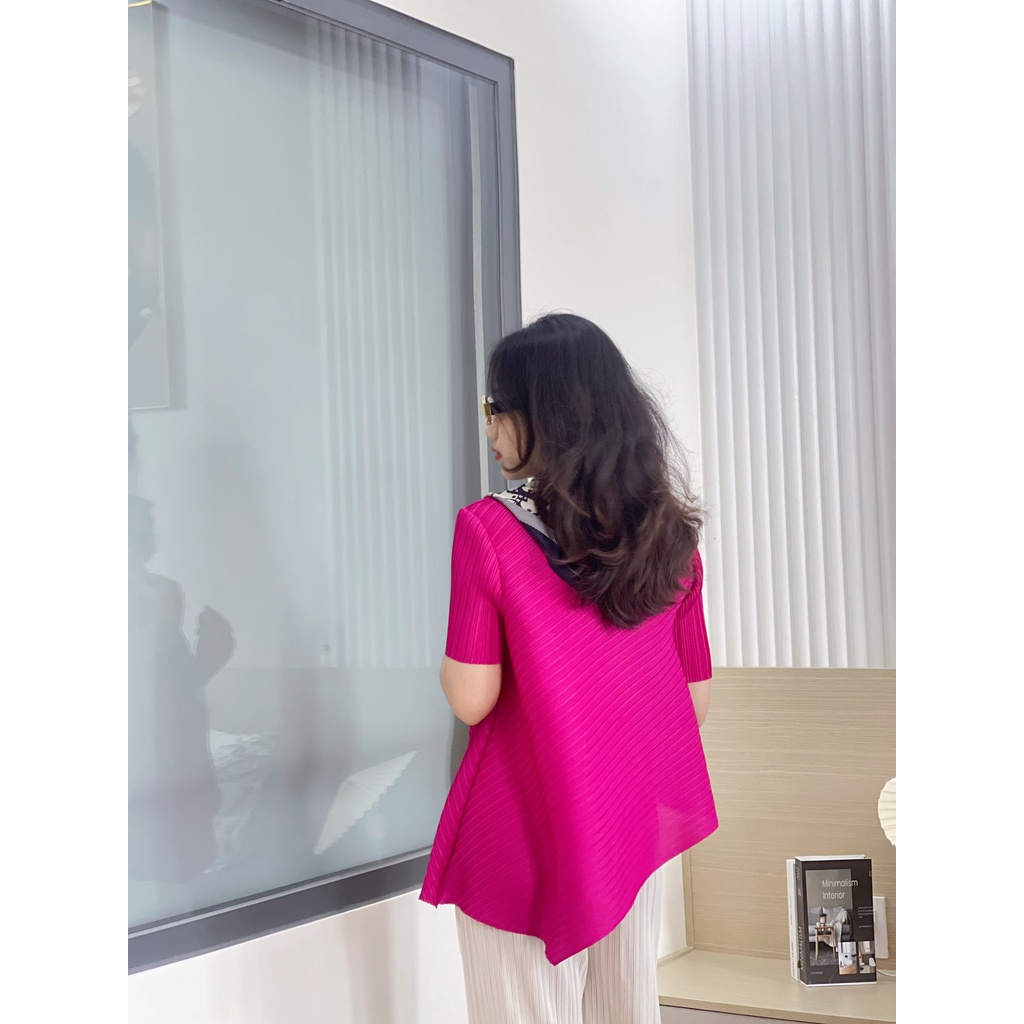 (SẴN - ẢNH THẬT) Áo thun bigsize xếp ly suông, rộng đến 70kg , Áo tay ngắn đẹp, freesize co giãn nhiều