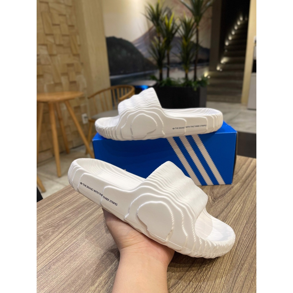 Dép quai ngang Adidas Adilette 22 Slides ' Crystal White '  Màu Trắng | PiuPiu Authentic