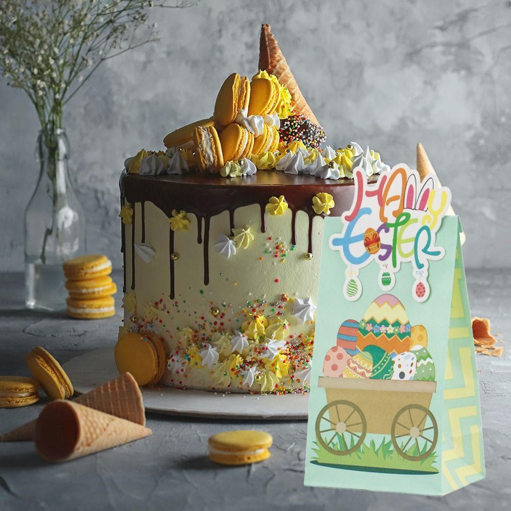 CHOOKEY Bộ 24 Túi Giấy Đựng Kẹo Hình Thỏ Phục Sinh Dễ Thương