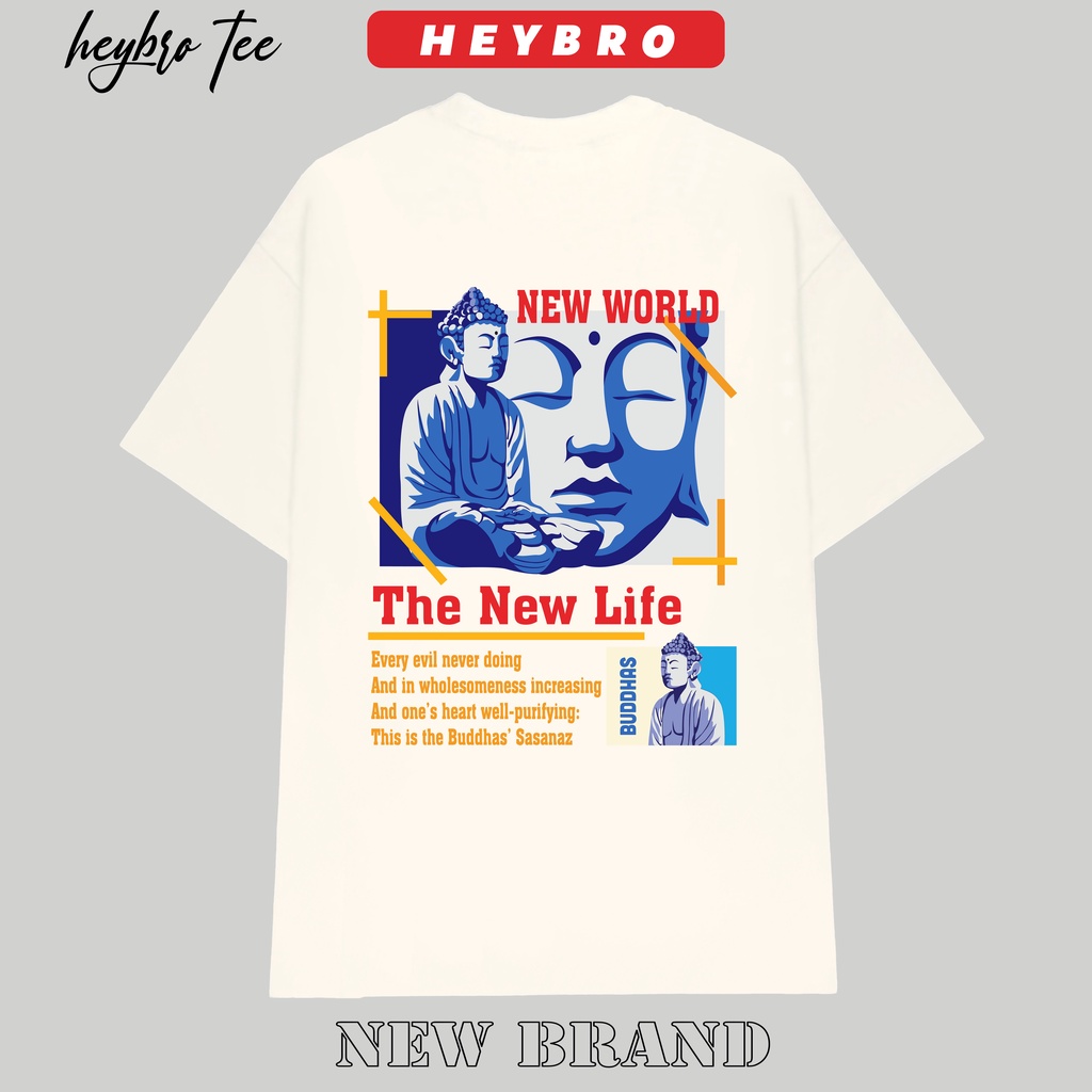 Áo thun unisex nam nữ tay lỡ form rộng Local Brand HEYBRO / T-shirt BUDDHAS