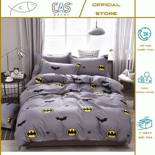 Bộ Chăn Ga Gối Cotton PL Người Dơi Batman, Chất Liệu Bền Đẹp, Kích Cỡ Đa Dạng CAS Decor