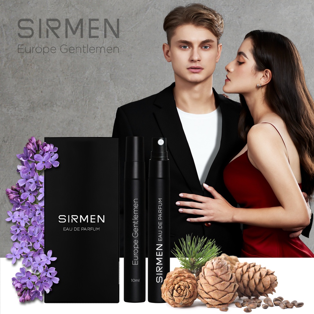 [1 cây - 10ml] Nước hoa nam SIRMEN Eau de Parfum Châu Âu Europe Gentlemen cao cấp chai 10ml thơm tự nhiên