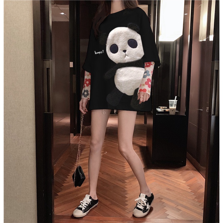 Áo Thun Ngắn Tay Thêu Họa Tiết Hoạt Hình Thời Trang Mùa Hè Hàn Quốc 2023 Cho Nữ