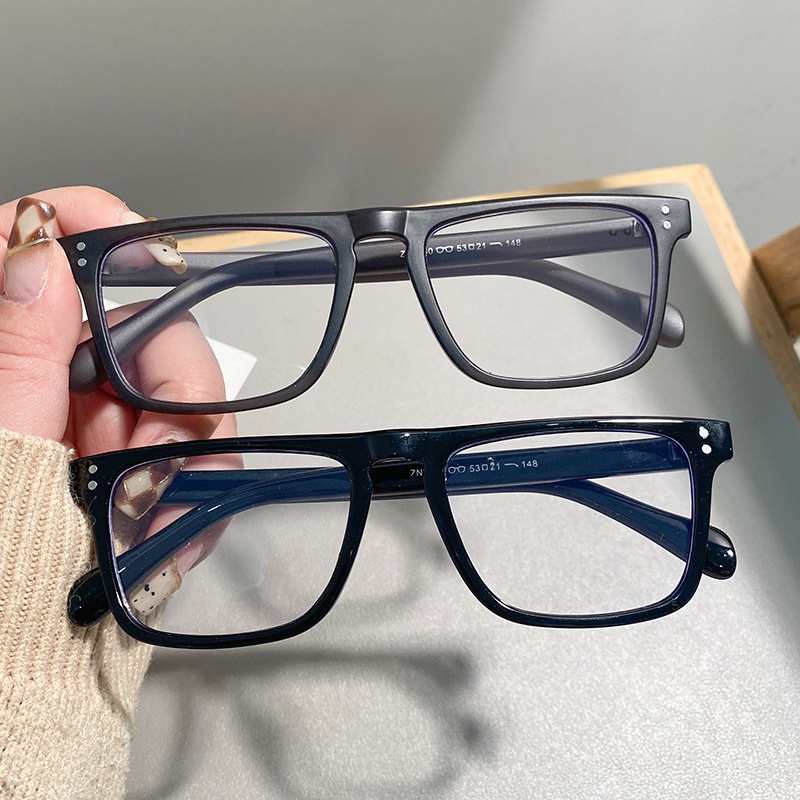 Kính Mát Gọng Vuông Nhỏ Chống Ánh Sáng Xanh Thời Trang Vintage Phương Tây Cho Nam Nữ