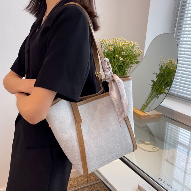 Mischa Túi tote Đeo Vai Bằng Da PU In Họa Tiết Đơn Giản Sức Chứa Lớn Thời Trang Dễ Phối Đồ Cho Nữ