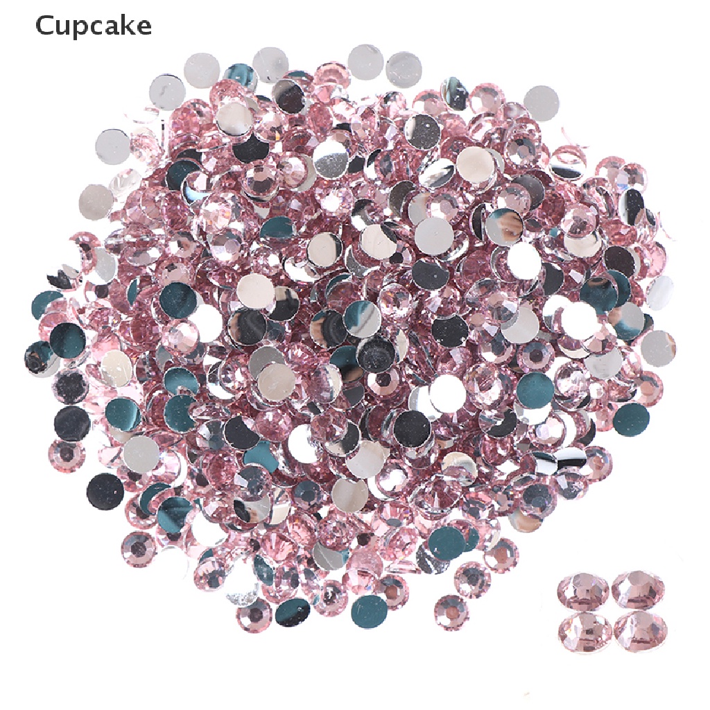 Set 1000 Hạt Kim Cương Giả 5mm Bằng Nhựa AB Dùng Trang Trí Quần Áo / Móng Nghệ Thuật