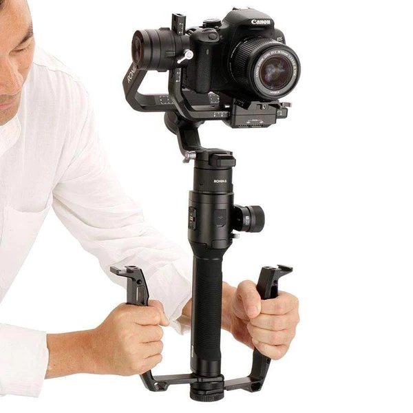 Tay cầm chữ L UURIG DH-03 Handheld Gimbal Grip - Tích hợp Cold Shoe gắn thêm đèn, micro và phụ kiện tiện lợi