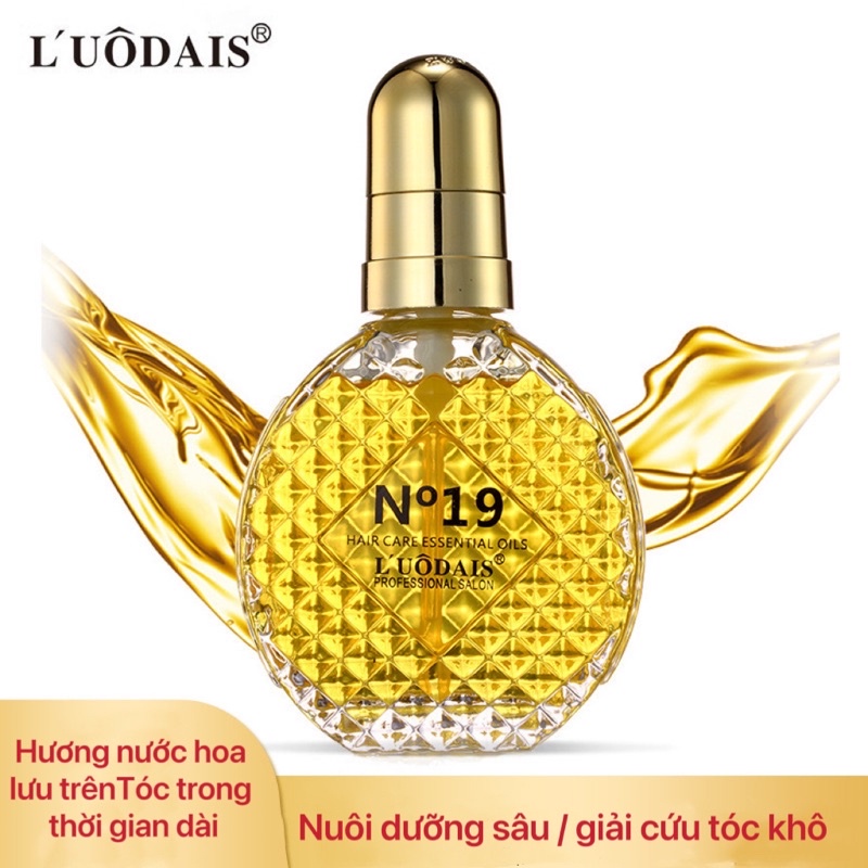 tinh dầu dưỡng tóc no19 l'uôdais 60ml phục hồi, dưỡng ẩm , hương thơm nước hoa