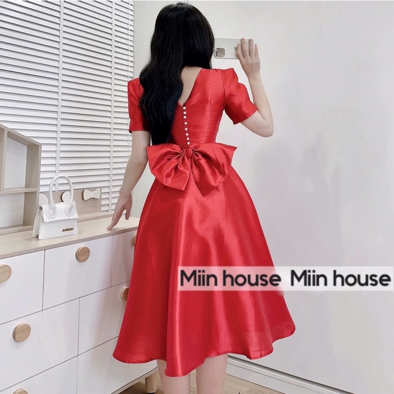 Váy công chúa cut out nơ lưng