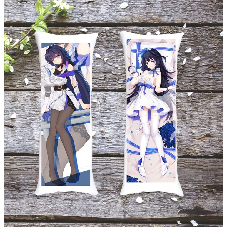 Gối in hình raiden mei honkai impact 3rd 40x1m / gối ôm dài raiden mei honkai impact 3rd