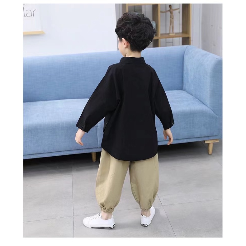 Set Đồ Thể Thao Dài Tay Phong Cách Hàn Quốc Năng Động Cho Bé Trai