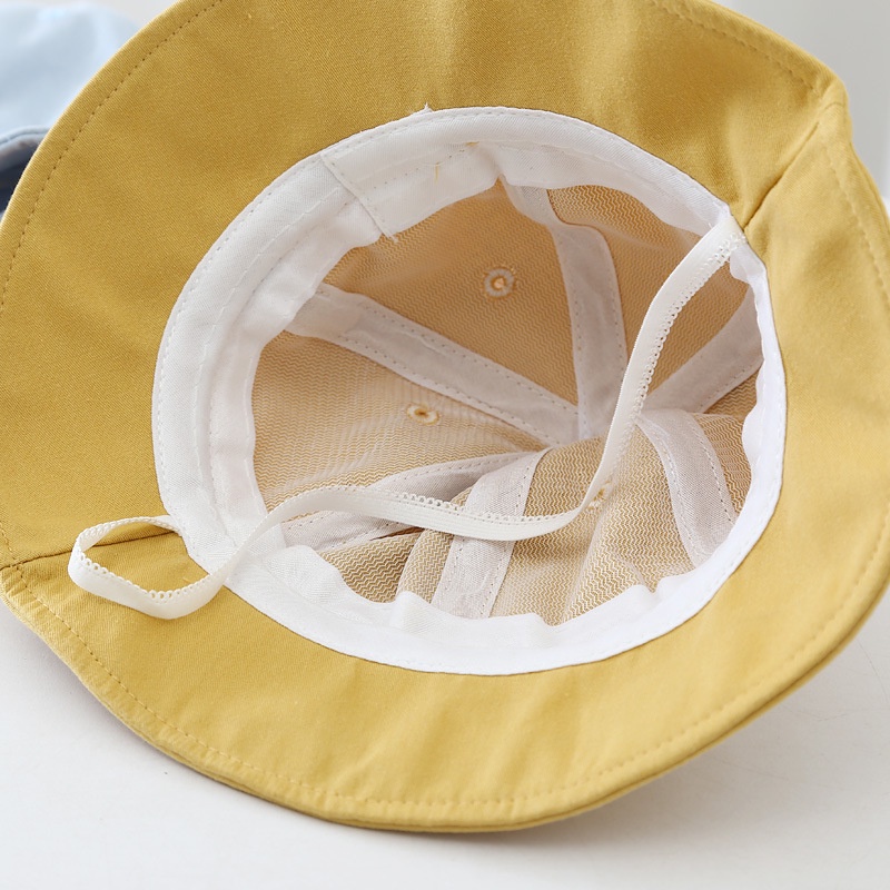 Mũ Bucket Chống Nắng Họa Tiết Trái Tim Dễ Thương Xinh Xắn Cho Bé 1-3 Tuổi